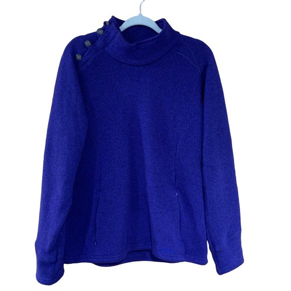 Cabela's Sweaters - Cabelas Womens Mock Turtleneck Sweatshirt Pullover Hand Warmer Pockets Purple XL